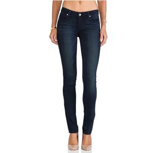 Paige Skyline Straight Midlake Dark Wash Slim Fit Zip Closure Everyday Jeans 30